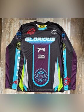 Glogang' Long Sleeve Motorcycle Graphic Jersey Size S